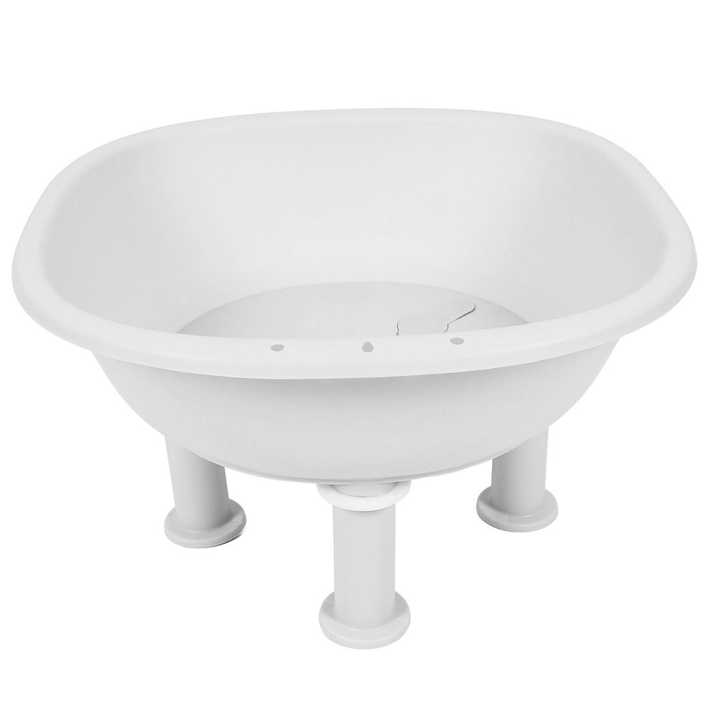 Foldable Postpartum Sitz Bath for Hemorrhoid Relief with Sealed Drain Outlet (White)
