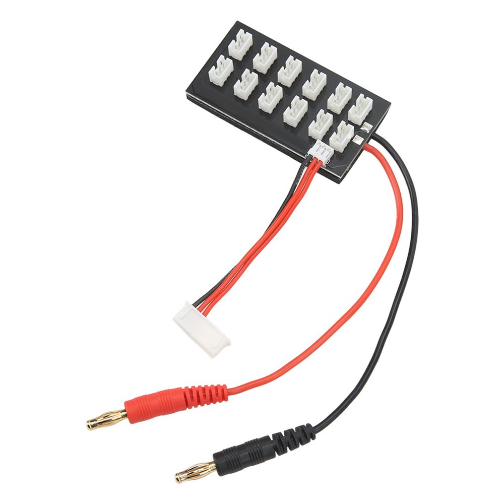 7.4V LiPo Parallel Charging Board with Gold Plug, PH2.0, 1–12P