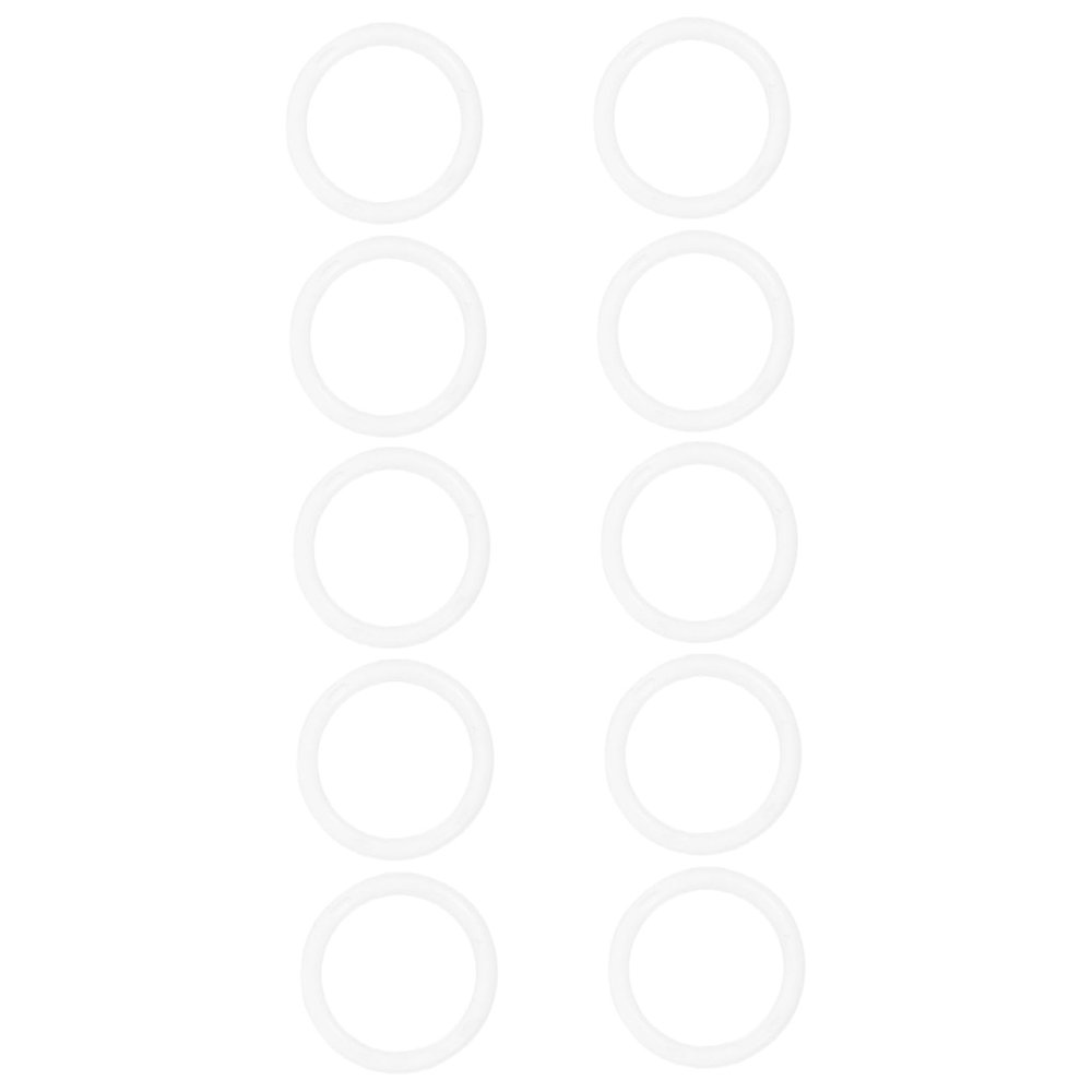Abaodam 10 White Round Plastic Bag Handles for DIY and Crochet Bags