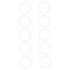 Abaodam 10 White Round Plastic Bag Handles for DIY and Crochet Bags view 1