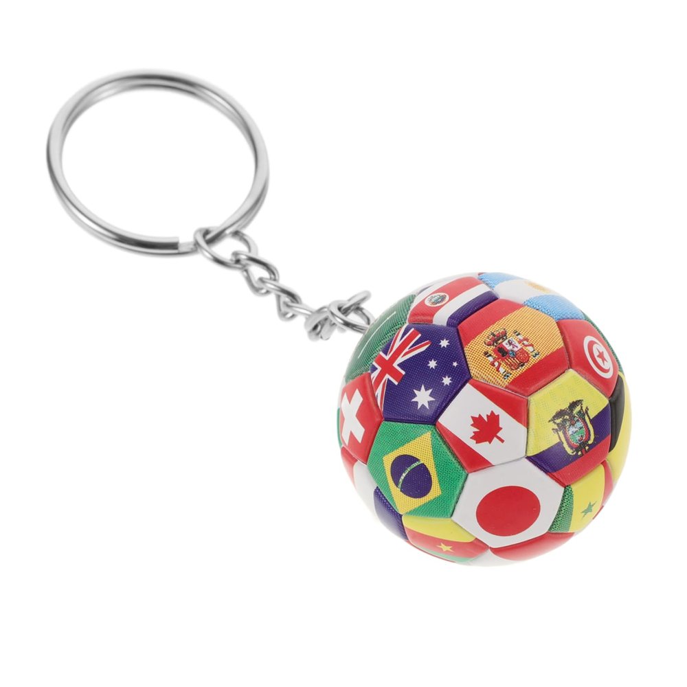 ibasenice Personalized Football Keychain in Imitation Leather and Zinc Alloy