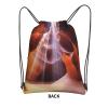 LKTPSKQRY Drawstring Backpack, Waterproof Sports Bag, Antelope Canyon, Black, One Size view 2