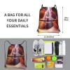LKTPSKQRY Drawstring Backpack, Waterproof Sports Bag, Antelope Canyon, Black, One Size view 3