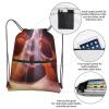 LKTPSKQRY Drawstring Backpack, Waterproof Sports Bag, Antelope Canyon, Black, One Size view 4