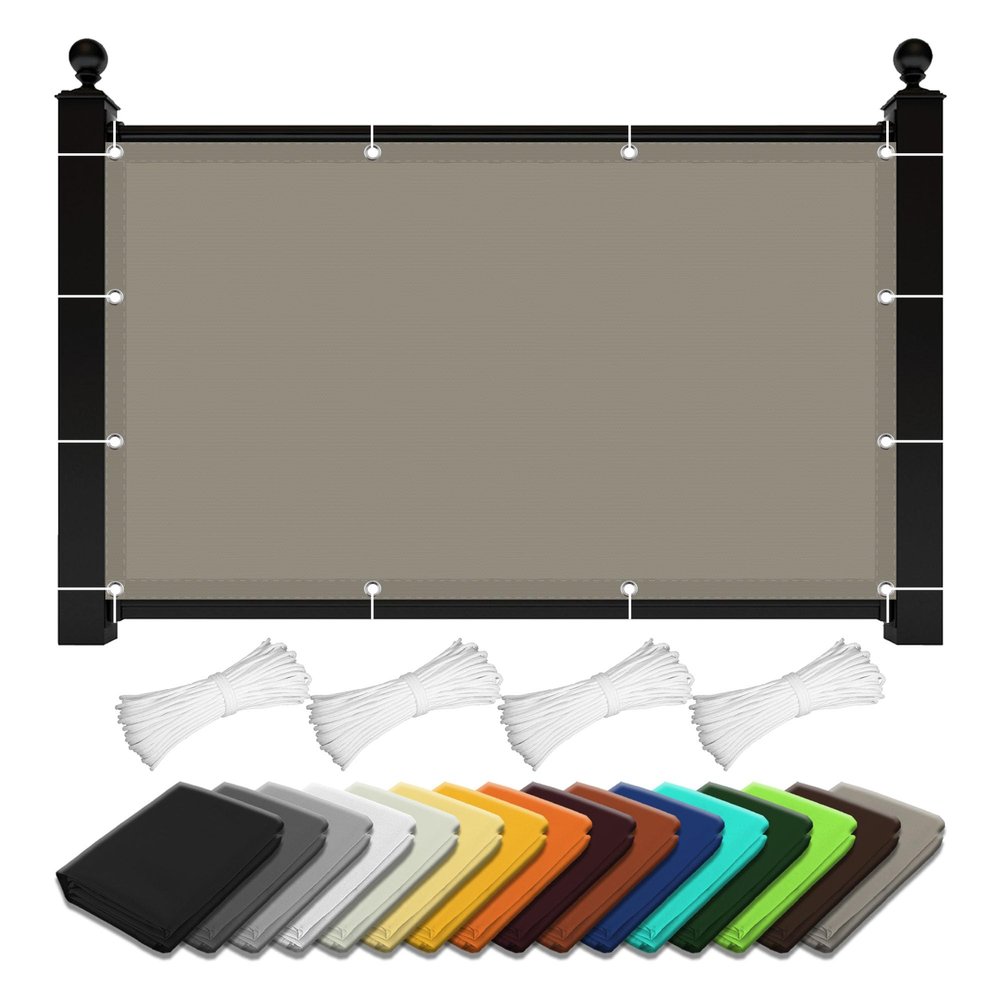 Waterproof Shade Sail 1.8 x 3 m, Rectangular, Taupe