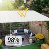 Waterproof Shade Sail 1.8 x 3 m, Rectangular, Taupe view 3