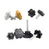 Knob-Head Bolts M4–M10, Star-Shaped Bakelite Grip Knobs, Black Carbon Steel view 2