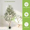 FEELEAD Artificial Olive Tree, 240 cm, with Olives view 3