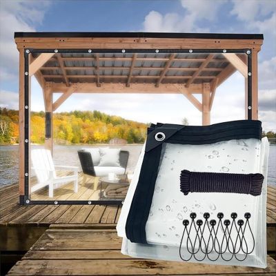 Transparent Waterproof Vinyl Tarp with Eyelets