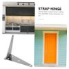 HOLIDYOYO 2-Pack 250 mm Heavy-Duty Galvanized Strap Hinges for Wooden Gates, Garden Gates, Sheds, and Doors view 3