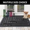 Durable Non-Slip Natural Rubber Doormat for Entryway, Garage & Farmhouse, Low Profile, Indoor/Outdoor, 73.7 x 43.2 cm Black and 91.4 x 61 cm Silver Gray view 2