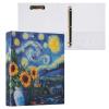 2-Pack Blue Starry Night Sunflower 3-Ring Binders with Pockets, 3.8 cm D-Rings view 3