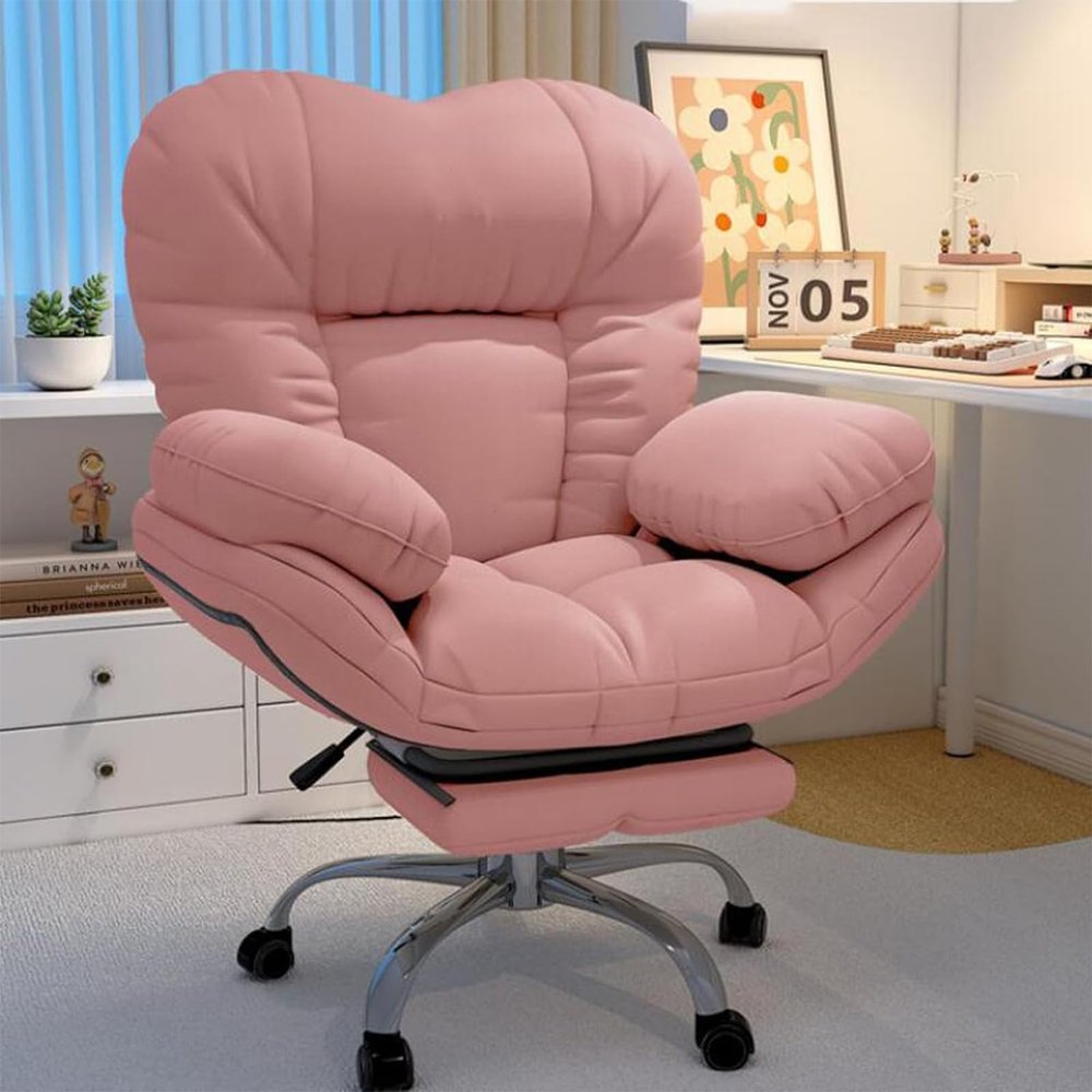 Ergonomic Office Chair, Reclining Lounge Chair with Footrest