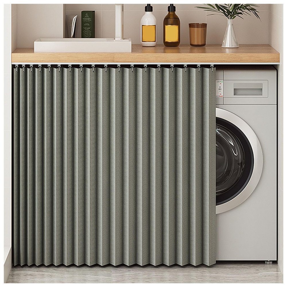 APMOE Waterproof Dustproof Cabinet Curtain for Kitchen Shelves
