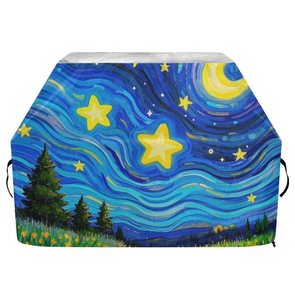 Art Starry Meadow Gas Grill Cover, 65 in, Waterproof, UV-Resistant