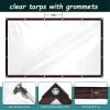 Waterproof Transparent Tarp with Grommets, 4.5 x 6.5 m view 3