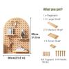 Wooden Pegboard Wall Organizer Set view 2