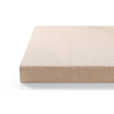Long Indoor Bench Cushion for Wood Benches, Non-Slip, Beige, 120 x 30 x 5 cm