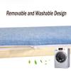 Long Indoor Bench Cushion for Wood Benches, Non-Slip, Beige, 120 x 30 x 5 cm view 3