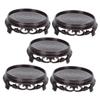 VANZACK 5-Piece Round Black ABS Plastic Plant Pot Stand Set view 1