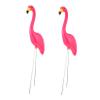 Flamingo Lawn Stakes, 2-Piece Set, HDPE, Lifelike and Decorative view 1