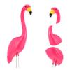 Flamingo Lawn Stakes, 2-Piece Set, HDPE, Lifelike and Decorative view 2