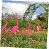 Flamingo Lawn Stakes, 2-Piece Set, HDPE, Lifelike and Decorative view 3