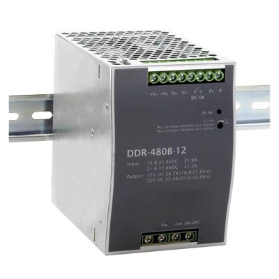 EVBELGBPZ DDR-480B-12 480 W DC-DC DIN-Rail Power Supply, 16.8–33.6 V Input, 12 V Output