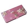 Glitter PU Leather Wallet Flip Case for Samsung Galaxy S22 Plus, Pink view 3