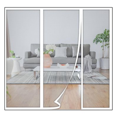 Universal Mosquito Net for Doors & Windows, Magnetic Curtain with Hook-and-Loop Tape, Balcony, Basement, Living Room, White, 155 x 270 cm