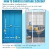 Universal Mosquito Net for Doors & Windows, Magnetic Curtain with Hook-and-Loop Tape, Balcony, Basement, Living Room, White, 155 x 270 cm view 2