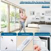 Universal Mosquito Net for Doors & Windows, Magnetic Curtain with Hook-and-Loop Tape, Balcony, Basement, Living Room, White, 155 x 270 cm view 3