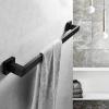 SpeeSy Black Square Towel Bar, Wall-Mounted, 40 cm view 2