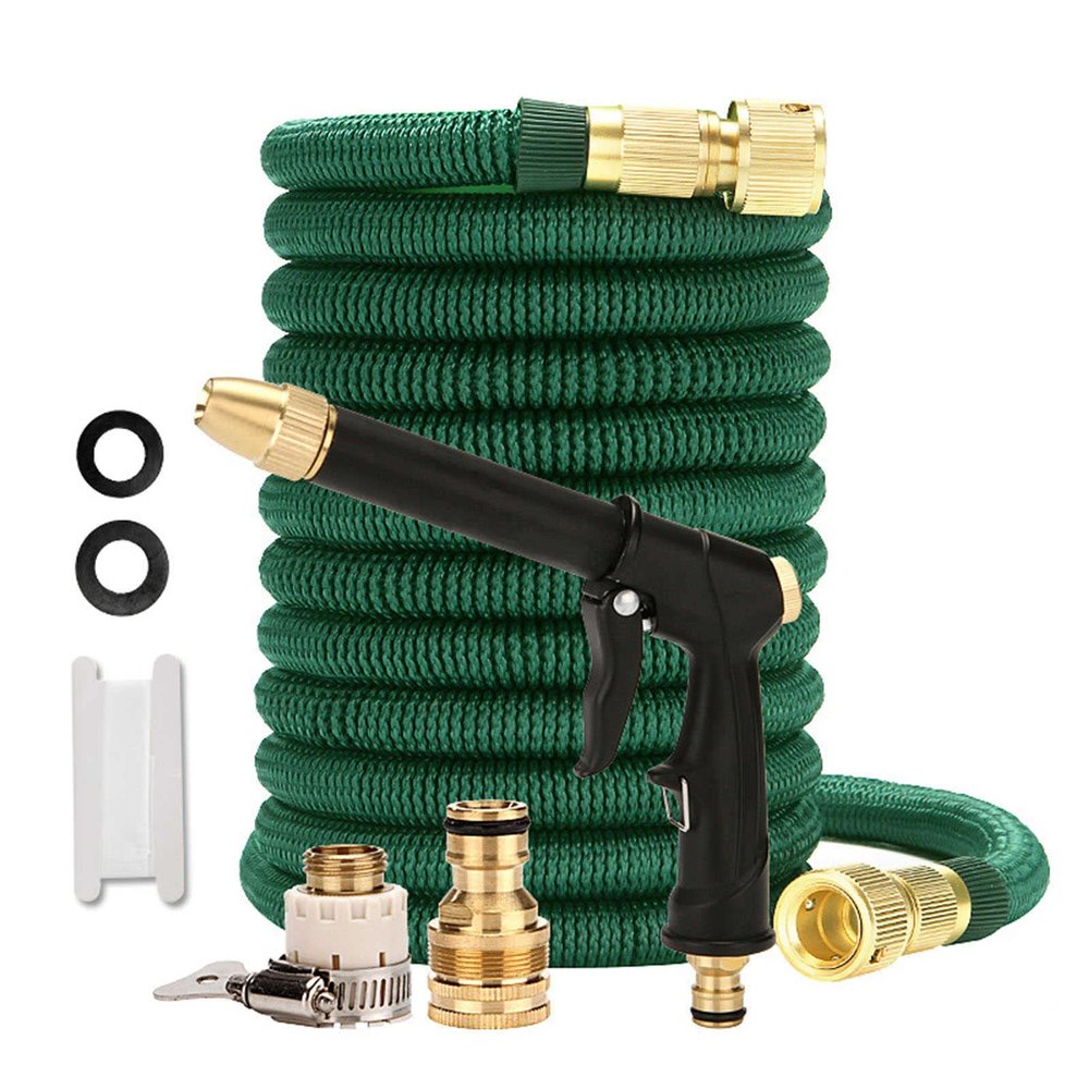 GTATBTG Expandable Garden Hose, 200–90 m, Lightweight and Durable, with Solid Brass Fittings