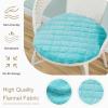 RZYW Round Seat Cushions, 40 x 40 cm, Set of 6, Washable Non-Slip Corduroy Chair Pads, Flannel Chocolate, 4-Piece, 50 cm view 3