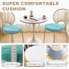 RZYW Round Seat Cushions, 40 x 40 cm, Set of 6, Washable Non-Slip Corduroy Chair Pads, Flannel Chocolate, 4-Piece, 50 cm view 4
