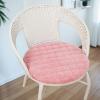 RZYW Round Chair Cushions, 40 x 40 cm, 6-Piece Set, Washable, Non-Slip, Corduroy, Flannel Pink, 2-Pack view 1