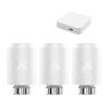ZXTIIEUF Smart Radiator Thermostat Valve, Programmable TRV with App Support (3-Piece, 1413e-w-Hub) view 1