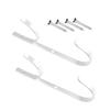 POPETPOP Metal Pool Pole Holders, 2-Piece Set with Screws, Large Garden Hooks for Telescopic Poles, Hoses and Brushes view 1