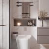 ZXFDMSWJ Tile-Free Bathroom Storage Niche, White, 72 × 32 × 12.5 cm view 3