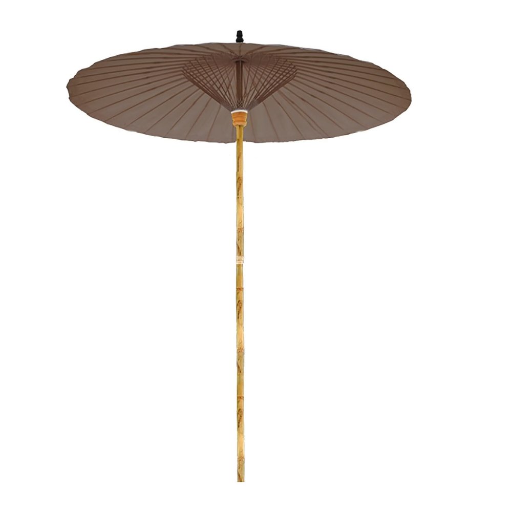 XQJLBZA 200 cm Patio Umbrella, Waterproof Garden Umbrella with UPF 50+, 24 Sturdy Ribs, Beach Umbrella for Balcony, Pool, Backyard (Brown)
