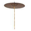 XQJLBZA 200 cm Patio Umbrella, Waterproof Garden Umbrella with UPF 50+, 24 Sturdy Ribs, Beach Umbrella for Balcony, Pool, Backyard (Brown) view 1