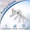 Sourcing Map 200-Piece 2.5 x 10 mm Dowel Pins, 304 Stainless Steel, Silver, GB119 view 3