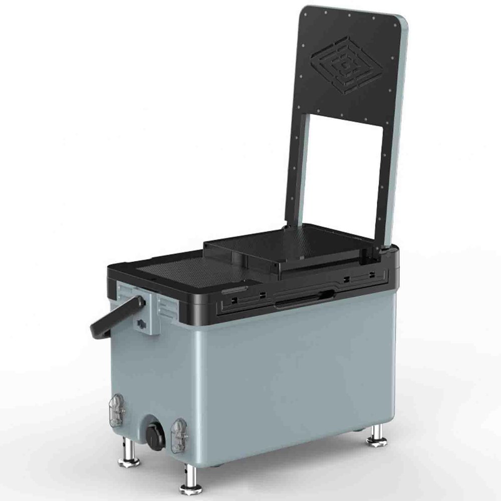 Portable 30 L Fishing Box with Multifunctional Table and Telescopic Legs