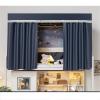 HAJHI Uncoated Bed Curtains for 2 m Single Beds, Blackout Bunk Bed Curtains (2 Curtains, 1.5 m_G) view 1