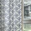 Homxi Semi-Sheer Short Cafe Curtains, 1-Piece Set, Beige and Blue Floral Tree Branch Pattern with Tassels, 52 x 18 in view 1