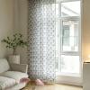 Homxi Semi-Sheer Short Cafe Curtains, 1-Piece Set, Beige and Blue Floral Tree Branch Pattern with Tassels, 52 x 18 in view 3