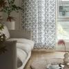 Homxi Semi-Sheer Short Cafe Curtains, 1-Piece Set, Beige and Blue Floral Tree Branch Pattern with Tassels, 52 x 18 in view 4
