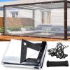 Transparent PVC Tarp for Patio Covers and Porches with Eyelets view 1