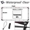 Transparent PVC Tarp for Patio Covers and Porches with Eyelets view 2